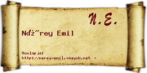 Nérey Emil névjegykártya